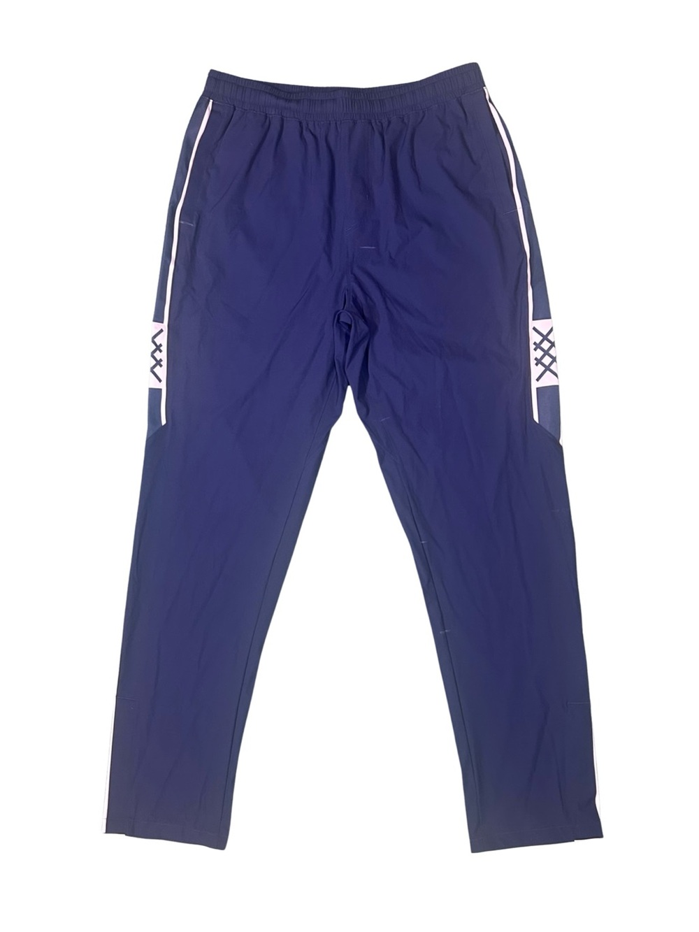 Rhone Navy Blue Coaches Track Pants NWOT M XXX Side Logo Joggers